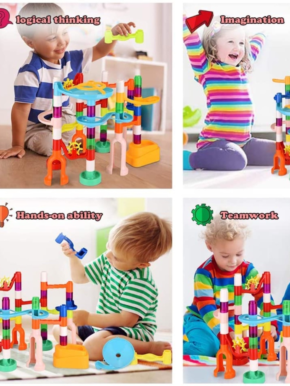 135 Pieces Marble Run for kids - Picture 4 of 5
